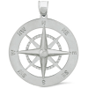 Nautical Compass Pendant 7/8in Sterling Silver