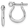 Sterling Silver Shackle Link Screw Earrings 1/2in