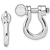 Sterling Silver Shackle Link Screw Earrings 3/4in