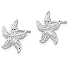 Sterling Silver 1/2in Wiggly Starfish Post Earrings