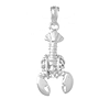 14kt White Gold 3/4in Moveable Lobster Pendant
