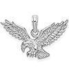 14k White Gold 5/8in Eagle Flying Pendant 