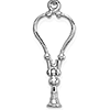14k White Gold Stethoscope Pendant
