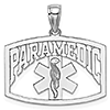 14k White Gold Paramedic Caduceus Pendant