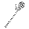 14k White Gold Lacrosse Stick Pendant 