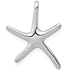 14kt White Gold Medium Skinny Starfish Pendant
