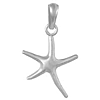 14kt White Gold 1/2in Small Starfish Pendant  