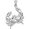 14kt White Gold 1 1/4in Stone Crab Pendant  
