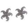 14k White Gold Small Starfish Earrings