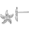 14kt White Gold 1/2in Starfish Post Earrings