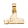 14k Yellow Gold #1 Nurse Pendant