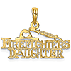14k Yellow Gold Firefighter's Daughter Pendant