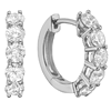 14k White Gold 1.4 ct tw Diamond Five-Stone Hoop Earrings