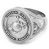 Sterling Silver Jumbo United States Marine Corps Service Ring