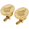 Gold-Plated Mixed Metal Oval Masonic Cuff Links