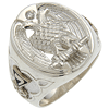 Sterling Silver Jumbo Scottish Rite Ring with CZ
