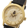 Gold Tone Bulova Masonic Watch with Black Leather Strap