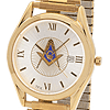 Gold-tone Bulova TFX Masonic Watch with Expandable Bracelet