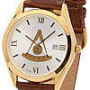 Bulova Gold-tone Scottish Past Master Watch with Cognac Leather Strap