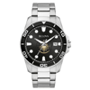Bulova 43mm Past Master Watch Diver Style Black Dial with Steel Bracelet