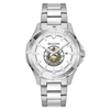 Bulova 41mm Past Master Watch Diver Style White Dial with Steel Bracelet