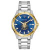 Bulova 41mm Past Master Wacth Blue Dial Two Tone with Steel Bracelet