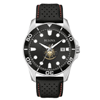 Bulova 43mm Past Master Watch Black Dial Diver Style with Leather Strap