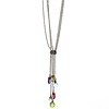 5.3 CT Gemstones with Diamond Necklace - 14kt White Gold