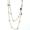40 CT Multi-Gemstone Necklace - 14kt Yellow Gold