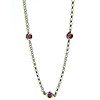 14k White Gold 1.2 ct tw Ruby Station Necklace