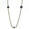1.36 CT Sapphire Necklace - 14kt White Gold