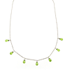 5.8 ct Peridot Necklace - 14kt White Gold