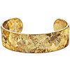 Evocateur Confetti Cuff Bracelet 22k Gold Leaf and Brass