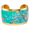 Evocateur Green Mosaic Sea Turtle Cuff Bracelet 22k Gold Leaf Brass