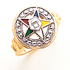 Eastern Star Enamel Ring