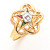 Eastern Star Enamel Ring
