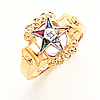 Eastern Star Enamel Ring