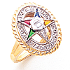 Two Tone Eastern Star Ring