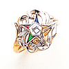 Eastern Star Enamel Ring
