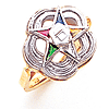 Two Tone Eastern Star Ring