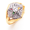 Two Tone Eastern Star Ring