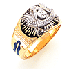 Yellow Gold Goldline Masonic Past Master Ring