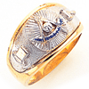 Two-tone Gold Goldline Masonic Past Master Ring