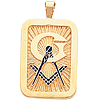 Yellow Gold 1 1/4in Masonic Pendant with Oversized G