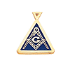 Yellow Gold 3/4in Masonic Triangle Pendant