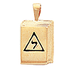 Yellow Gold 14th Degree Masonic Pendant 5/8in