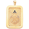 Yellow Gold 32nd Degree Scottish Rite Rectangular Pendant 1 1/4in