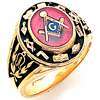 Yellow Gold Goldline Cipher Masonic Ring