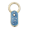 Gold-tone Blue Enamel with Crystals Key Fob