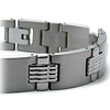 Titanium 8.5in Large Satin Links Bracelet